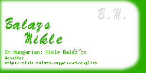 balazs mikle business card